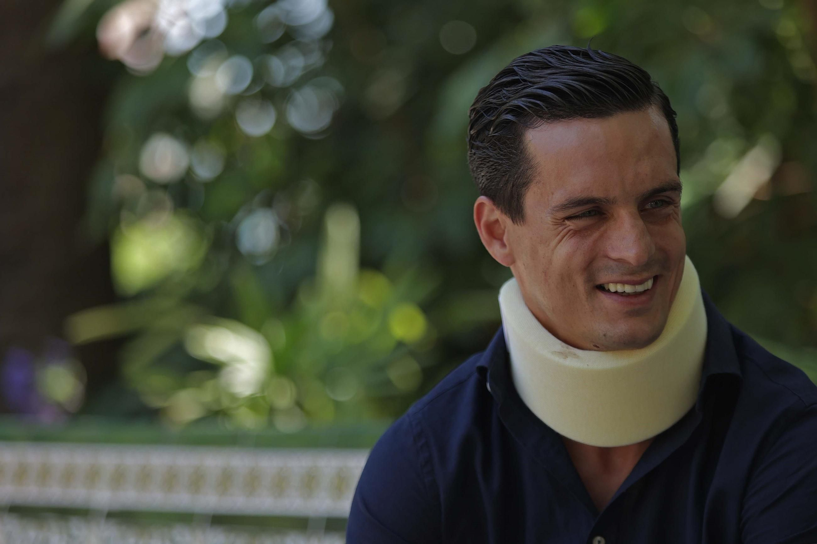 La sonrisa de David Galván cuando piensa en volver a torear a mediados de julio. La sonrisa de David Galván cuando piensa en volver a torear a mediados de julio.