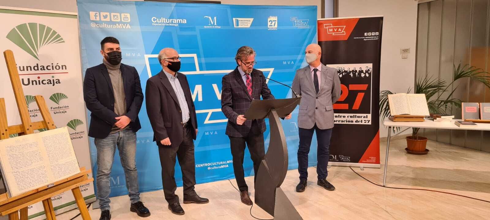 Presentación del IV volumen del 'Diario' de José María Souvirón en el Centro Cultural Generación del 27.