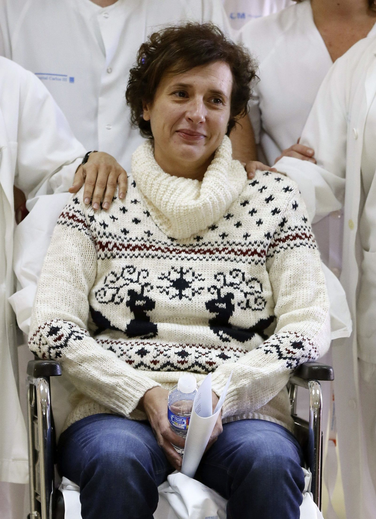 Teresa Romero, al recibir el alta.