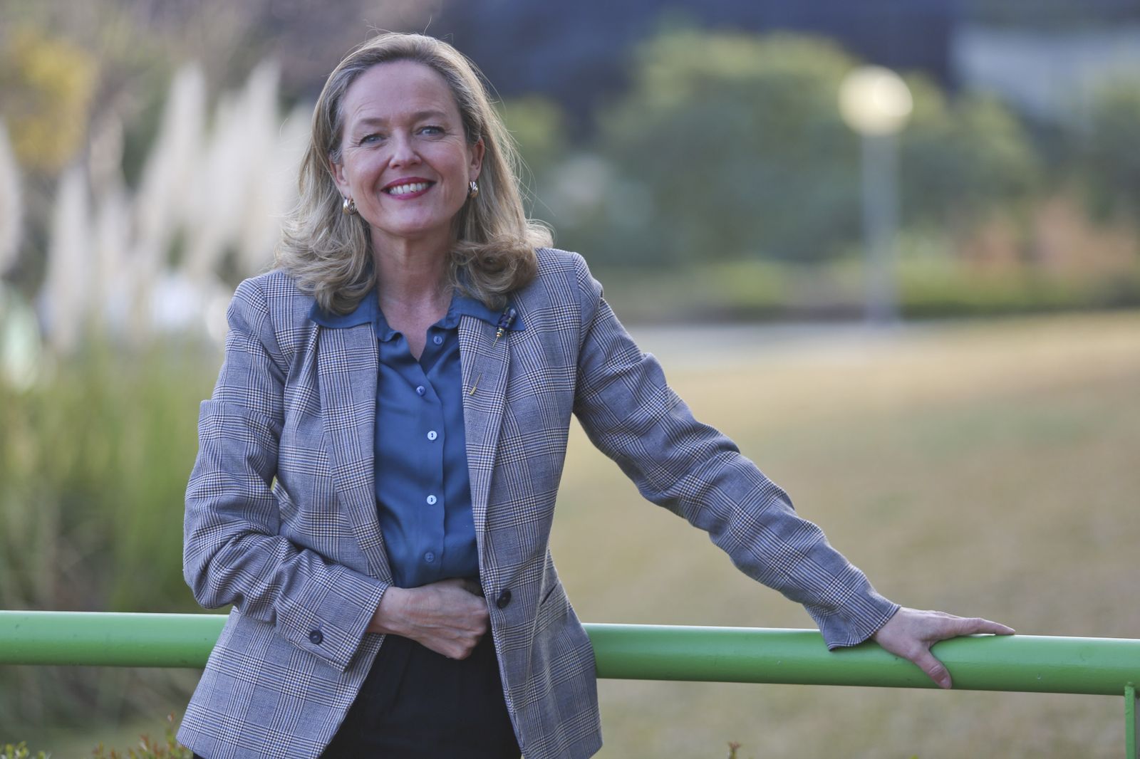 Nadia Calviño posa para esta entrevista en Málaga.