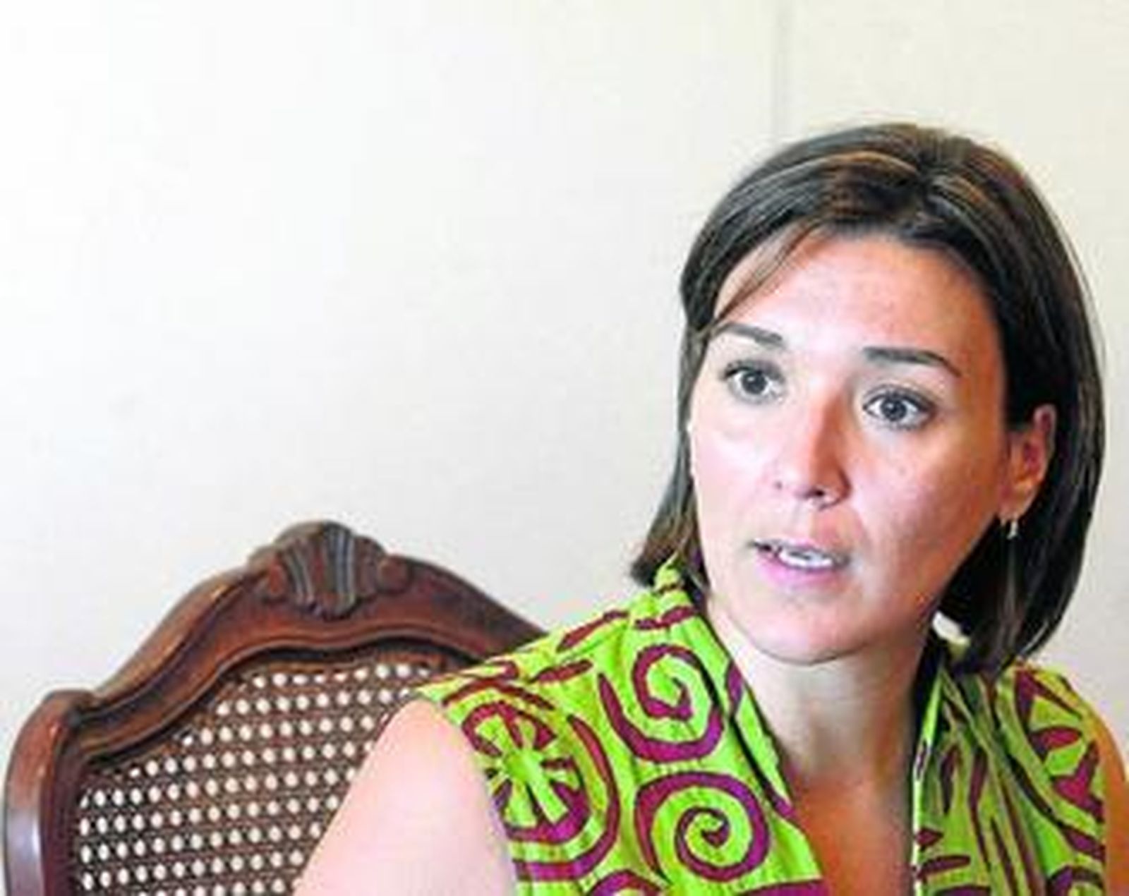 Gemma Araujo, durante la rueda de prensa que ofreció ayer en Alcaldía.