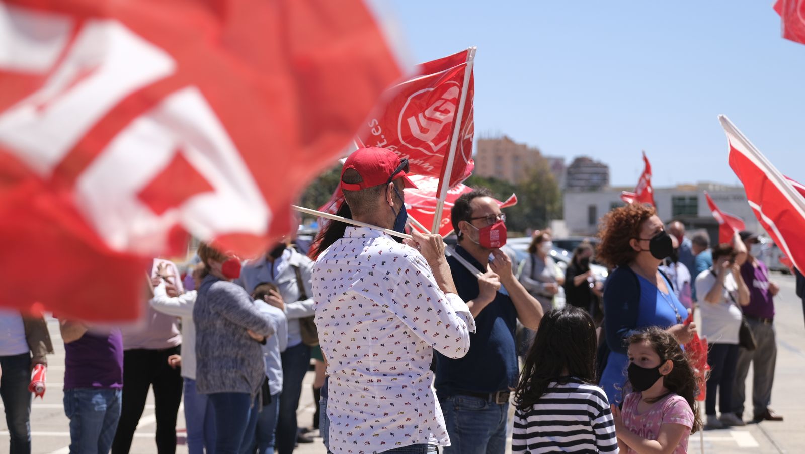 Fotogalería manifestación del Día Internacional del Trabajador. Almería
