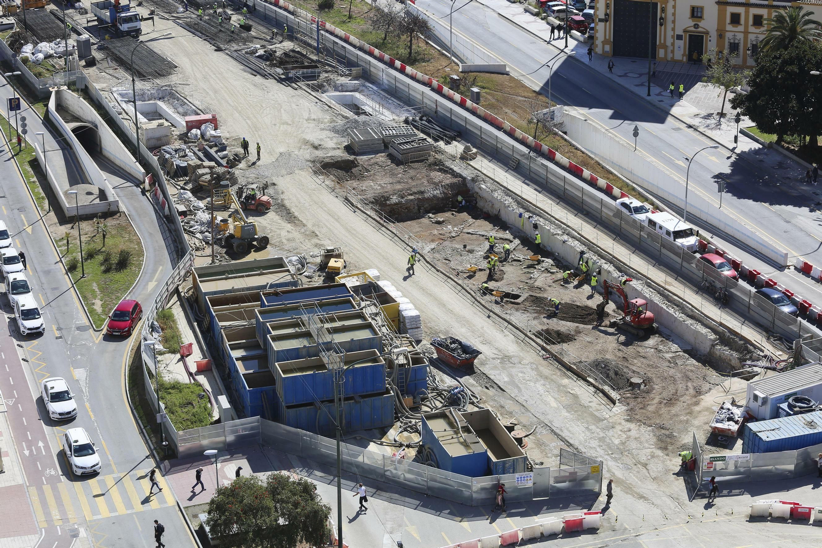 Fotos de las obras del Metro de Málaga