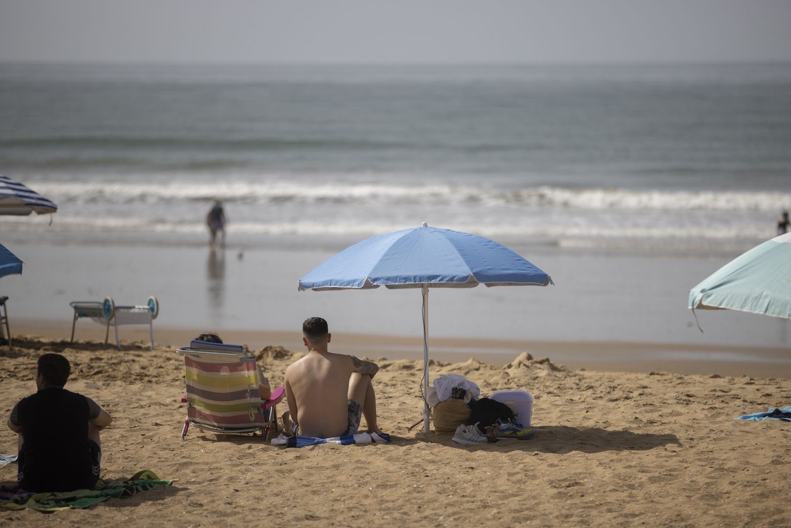 Imágenes del ambiente en las playas en este sábado 8 de abril