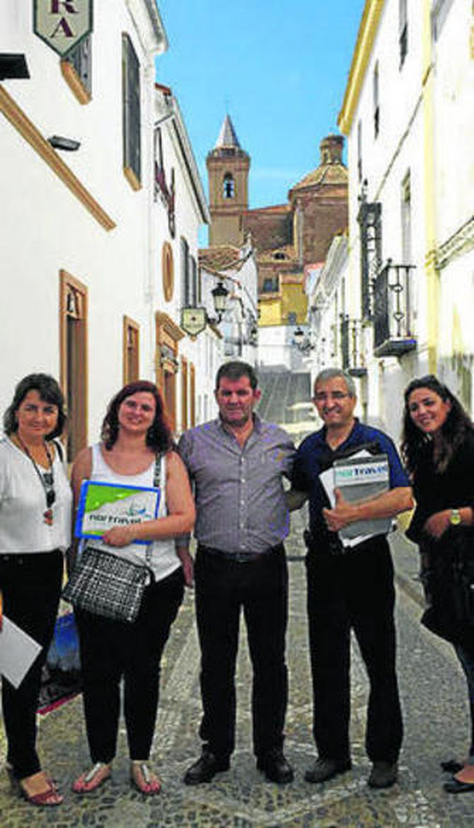 Un momento de la visita.