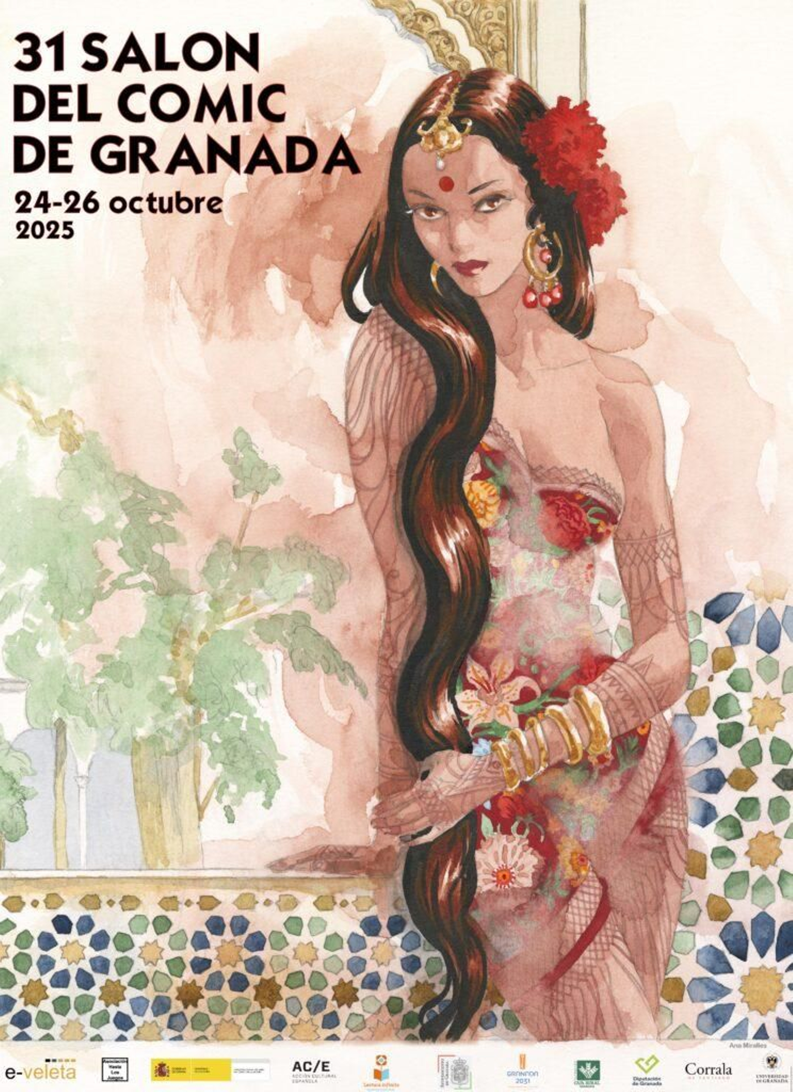 Cartel de Ana Miralles de la 31 edición del Salón Internacional del Cómic de Granada