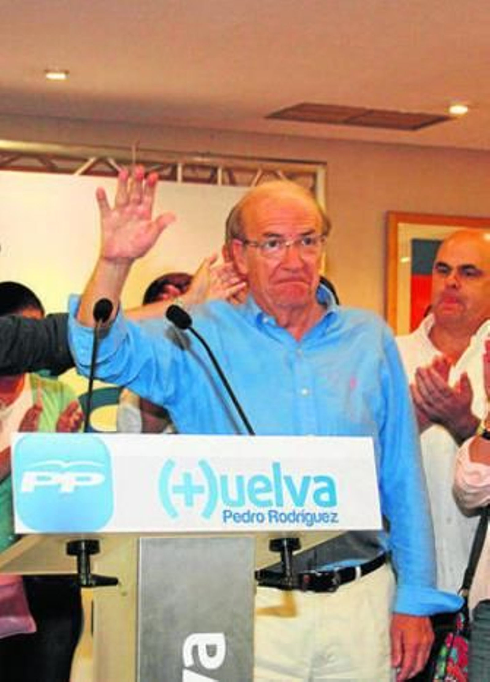 Pedro Rodríguez, en su comparecencia en la noche electoral.