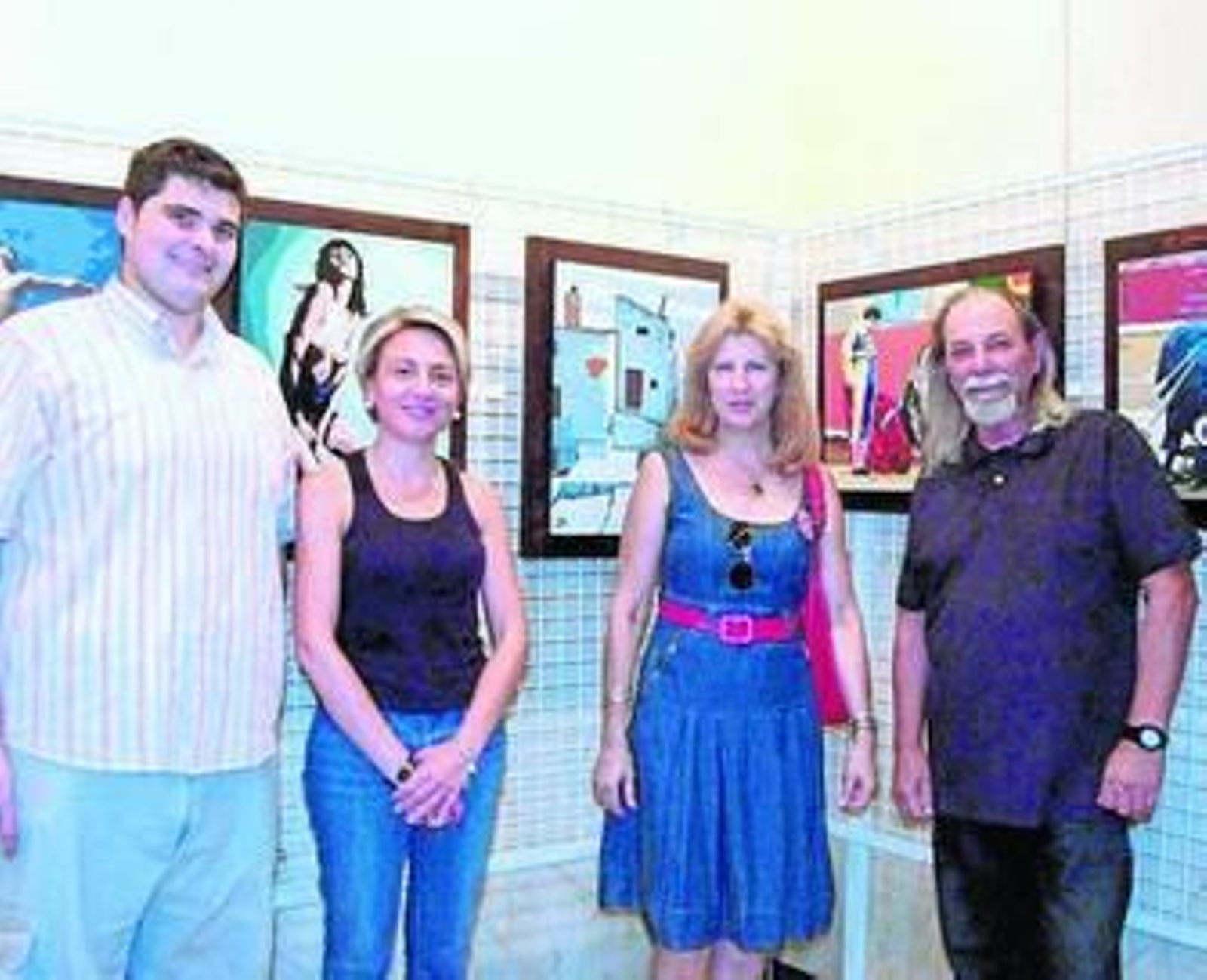 Aldo con Eloisa Cabrera, María Dolores Ortega y Francisco Gutiérrez.