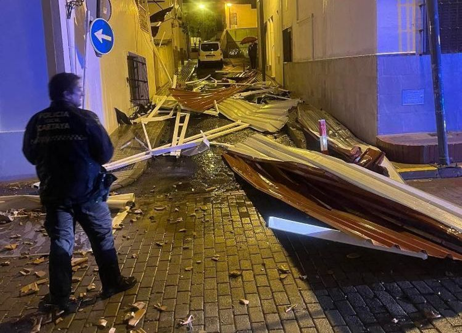 Destrozos en El Rompido.