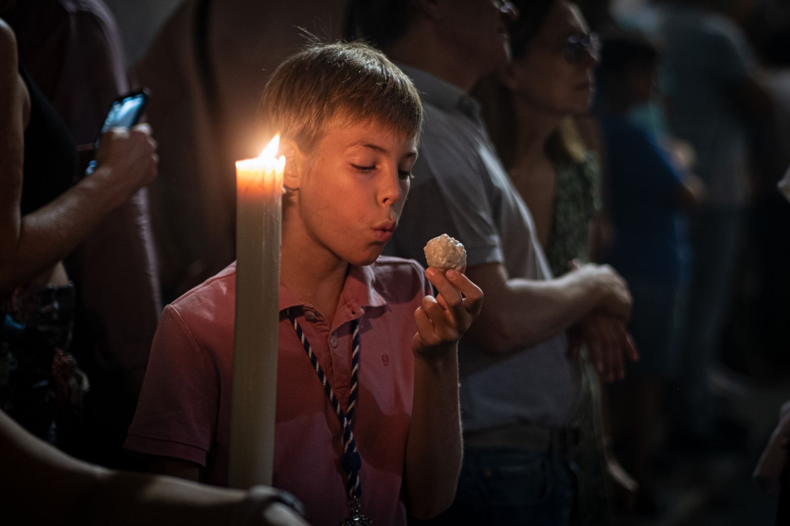 Las imágenes de la procesión de la Virgen de la Luz, en San Esteban
