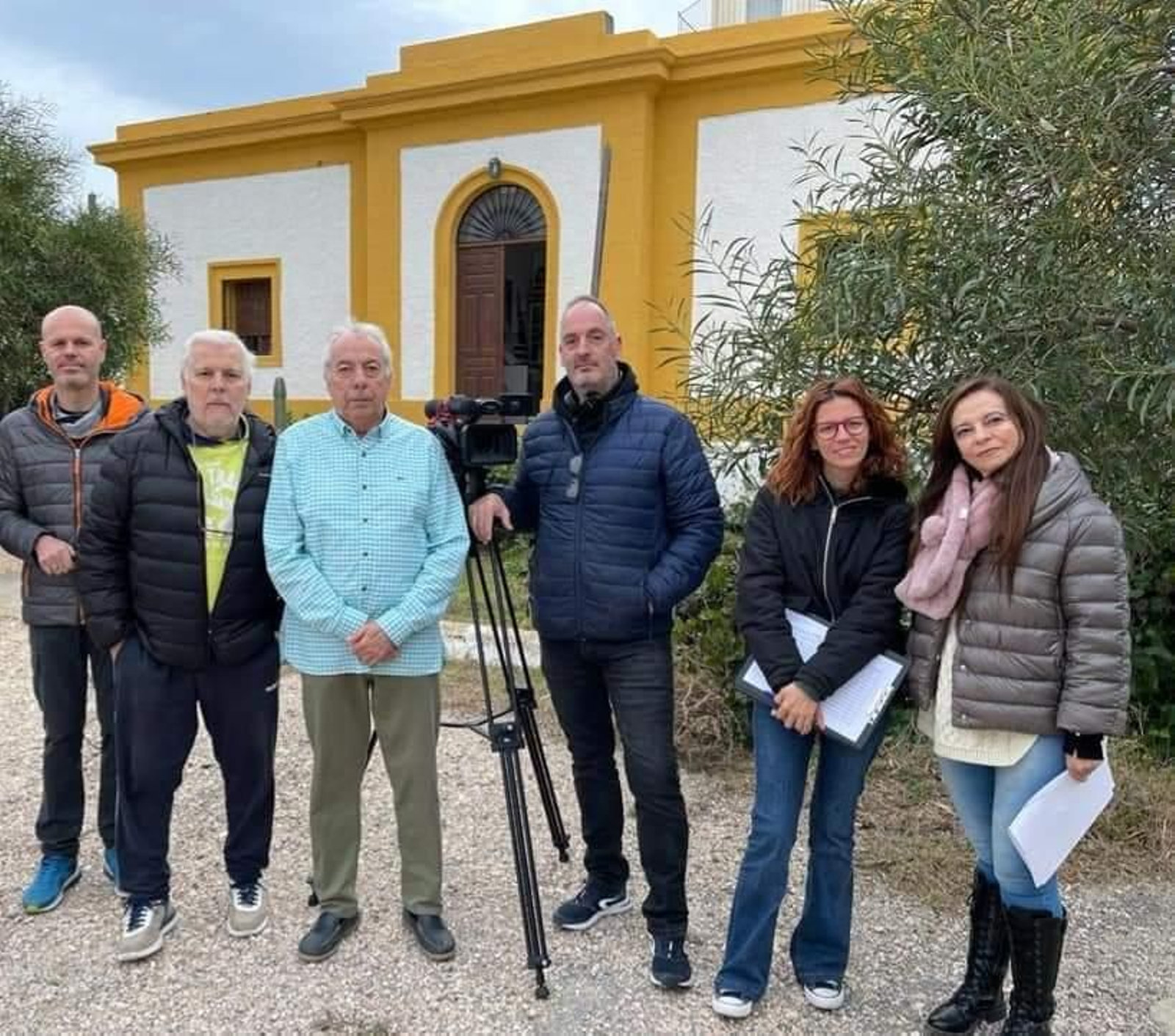 Equipo que participa en el rodaje del corto en Carboneras.