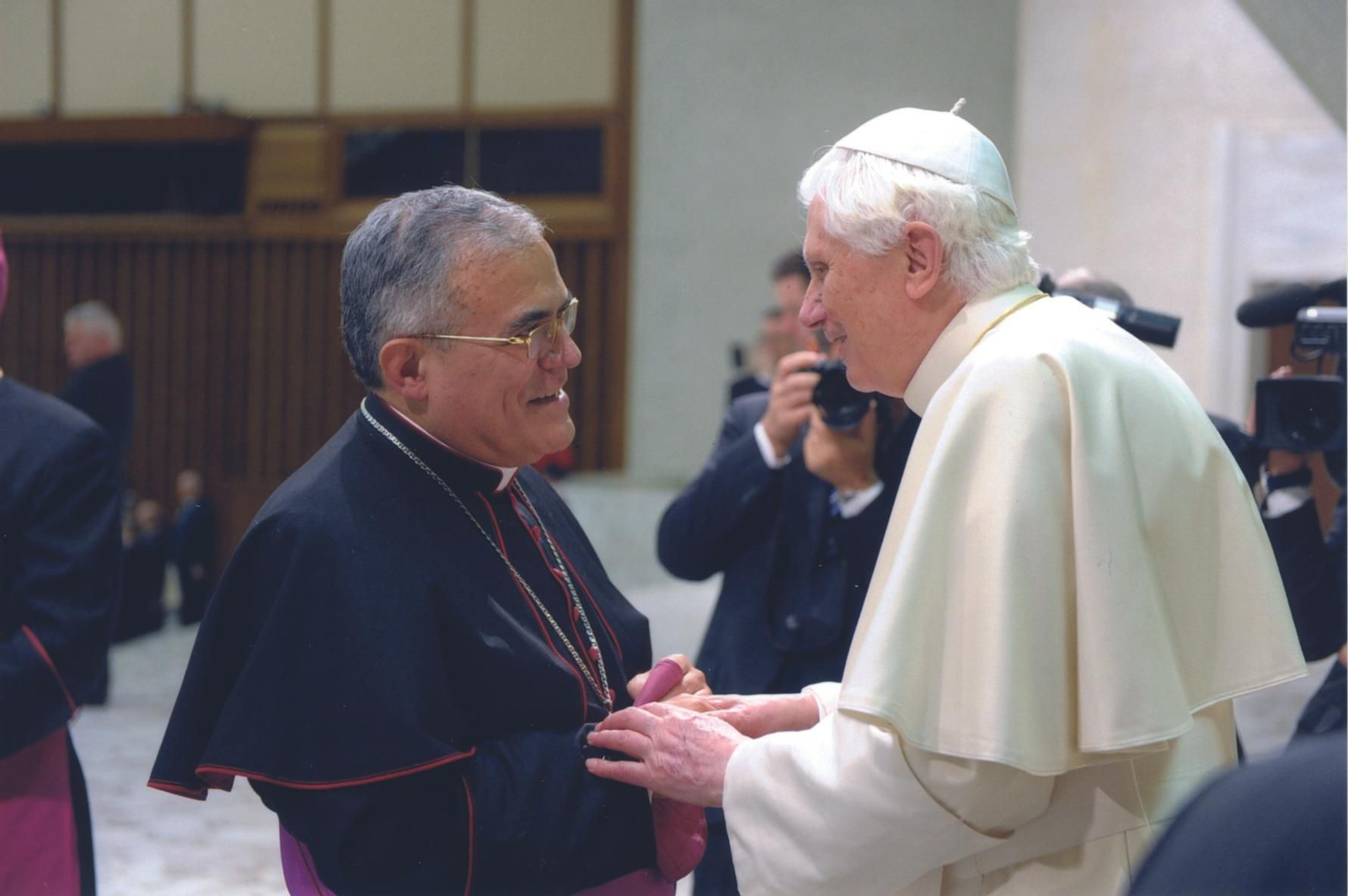 Demetrio Fernández, con Benedicto XVI.