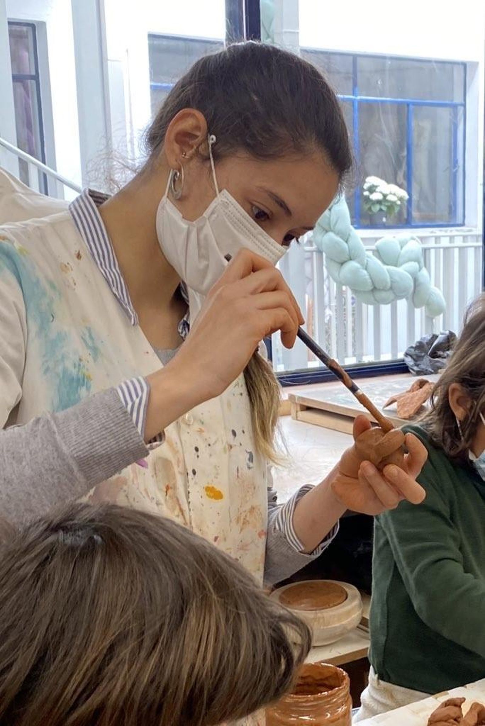 Trabajo durante el taller impartido con alumnos de Infantil.