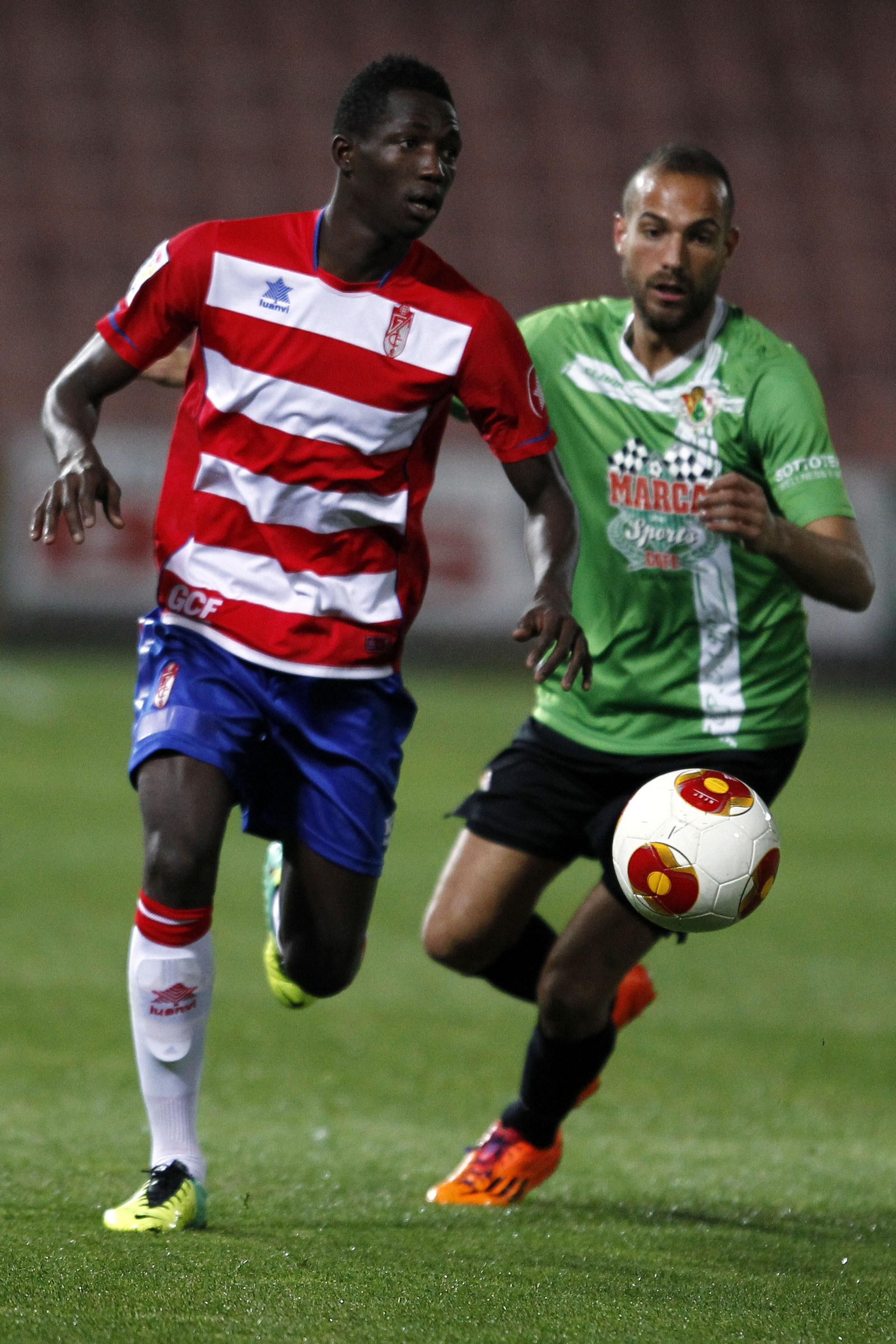 Sulayman Marreh, en un partido con el filial del Granada.