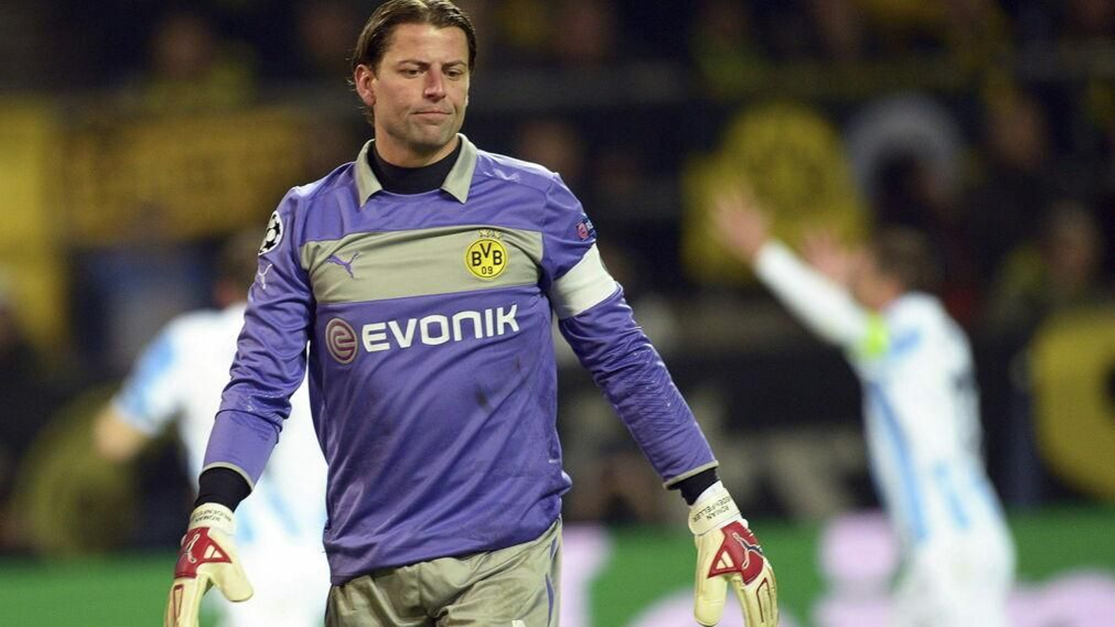 Las imágenes del Borussia Dortmund-Málaga, que cumple siete años.