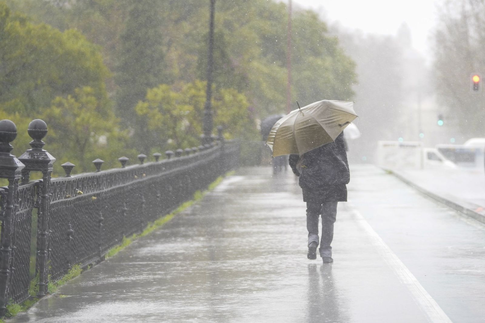 La intensa lluvia en Sevilla al paso de la Borrasca Leonardo en fotos