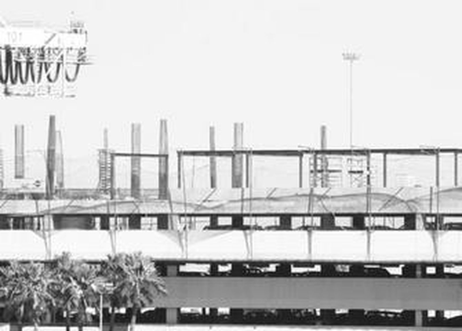 Imagen de las obras que se vienen realizando en el futuro helipuerto de Algeciras.