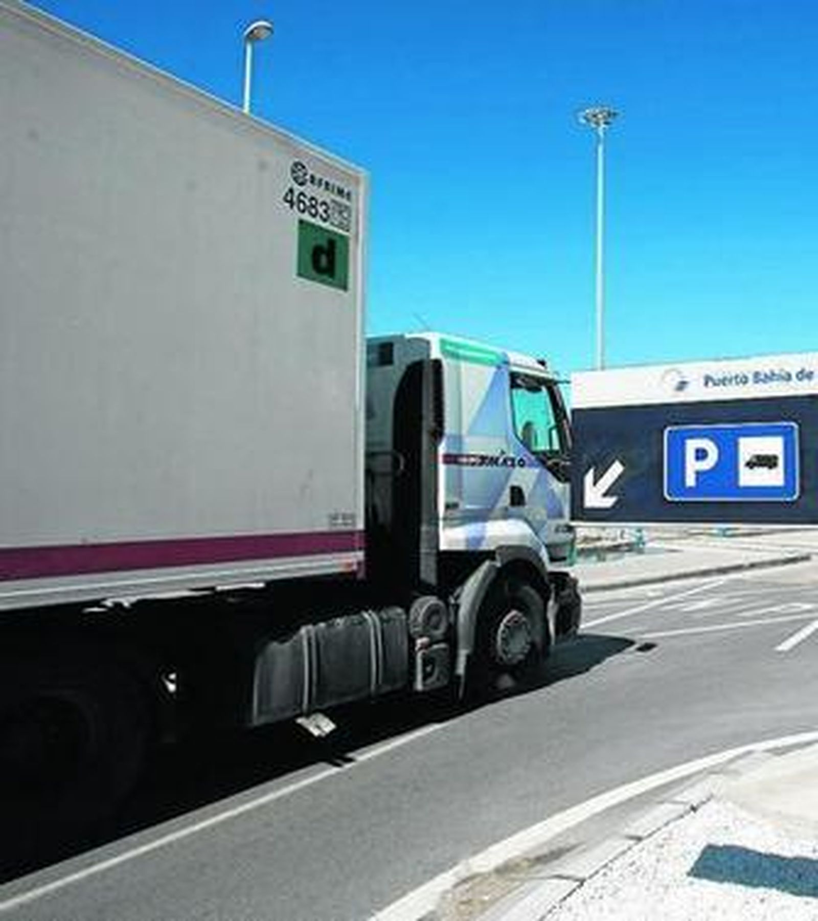 Una imagen del acceso de la terminal de tráfico pesado.