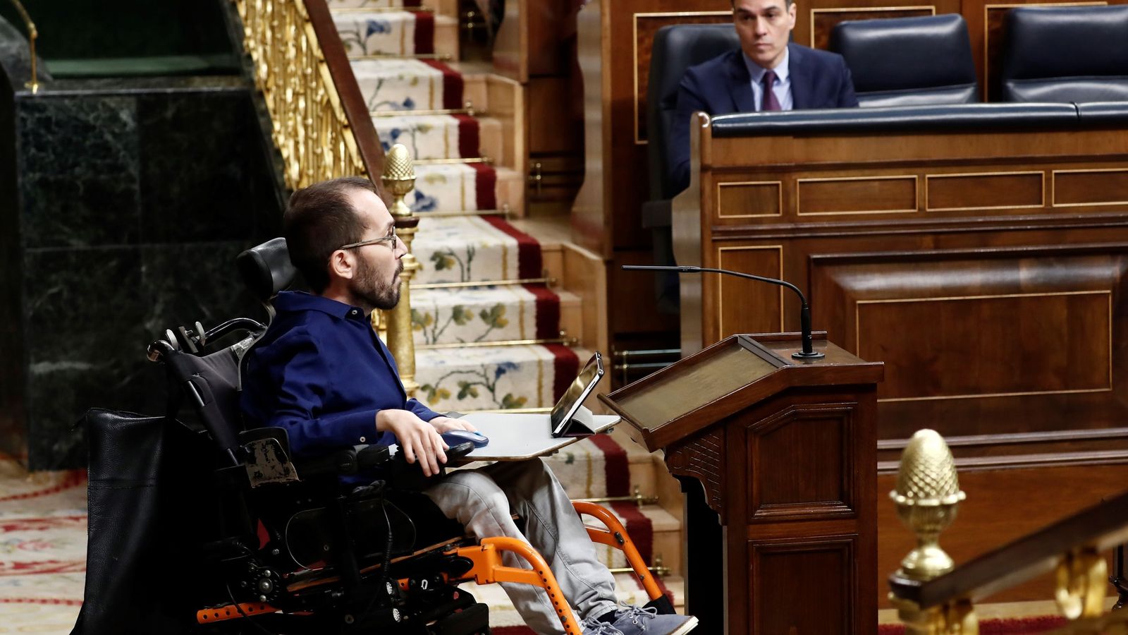 Pablo Echenique valora la intervención de Pedro Sánchez.