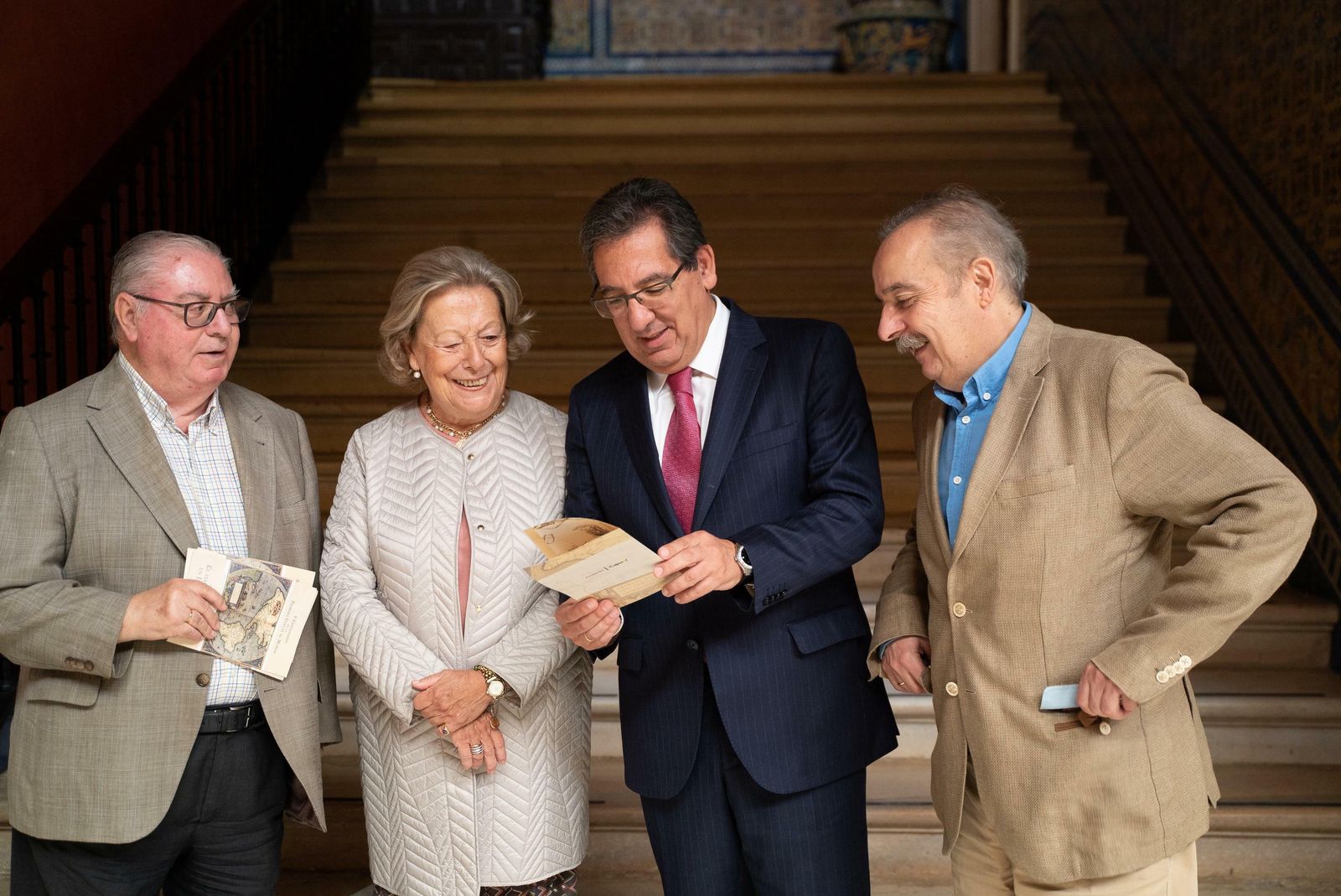 De izquierda a derecha, Luis Navarro, Enriqueta Vila, Antonio Pulidoe Ismael Yebra.