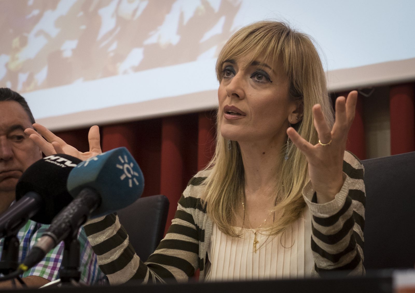 La secretaria general de UGT Andalucía, Carmen Castilla, ayer en Huelva.