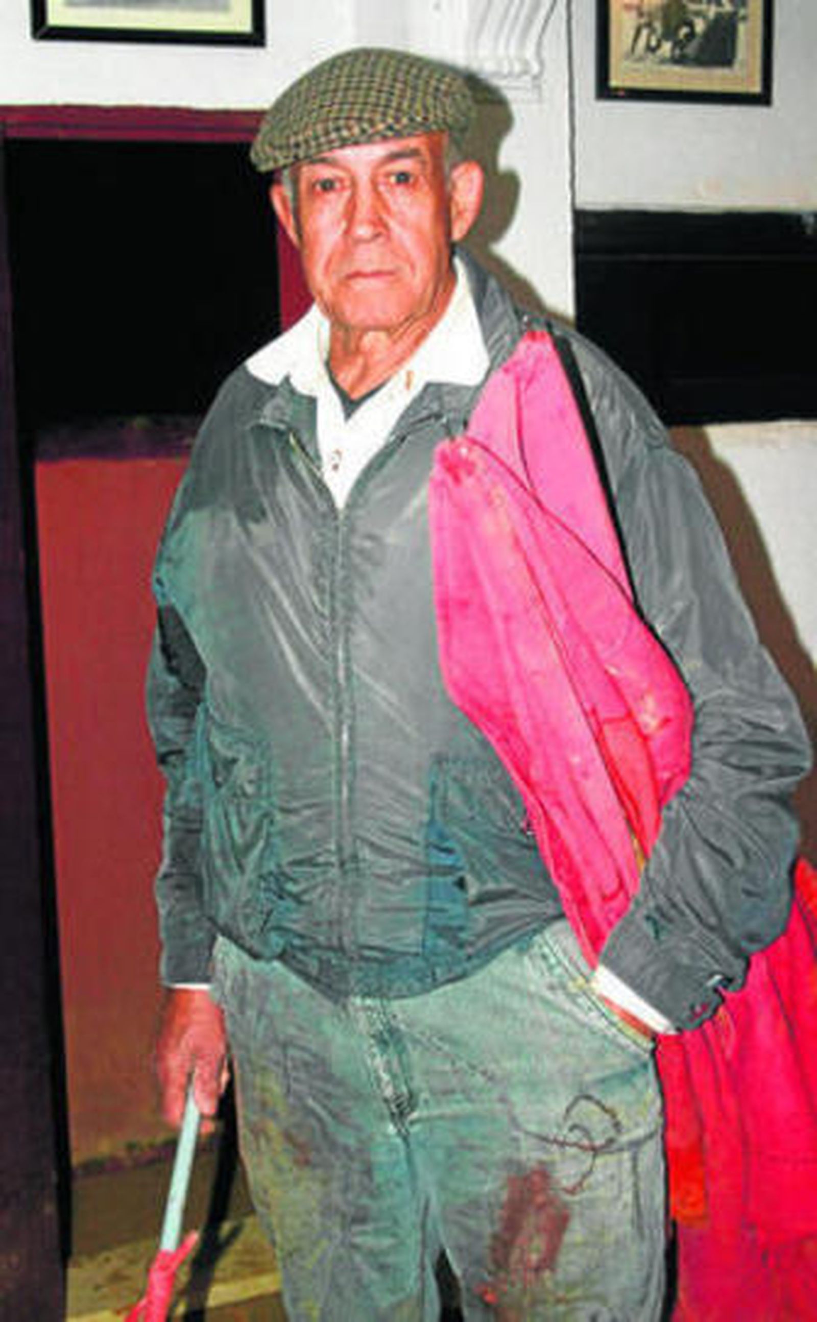 Juan Vázquez Vega 'Cantito', en 'Ambiciones' tras un tentadero.