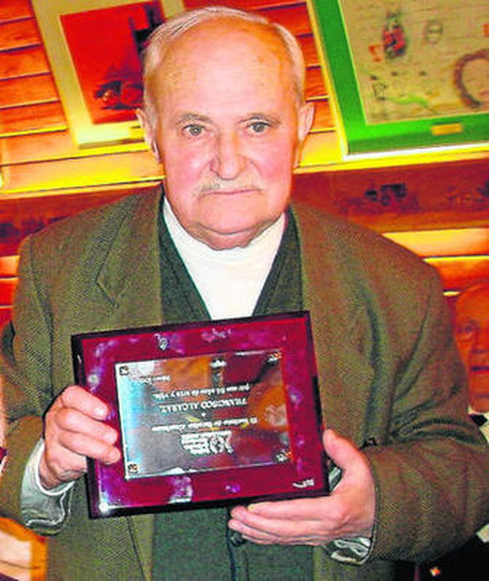 Francisco Alcaraz durante un homenaje en Madrid.