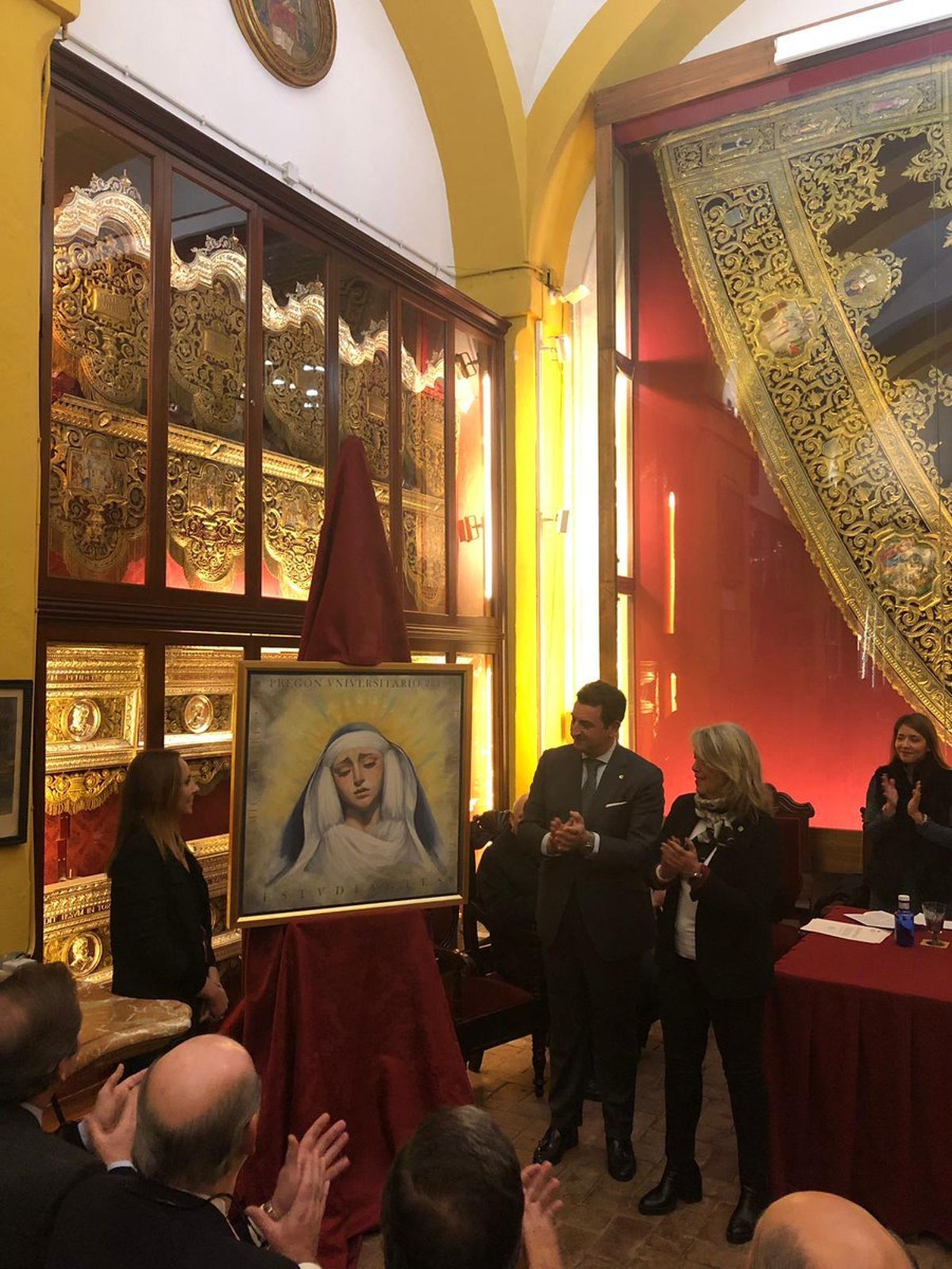 Presentación del cartel en la casa de hermandad de los Estudiantes.