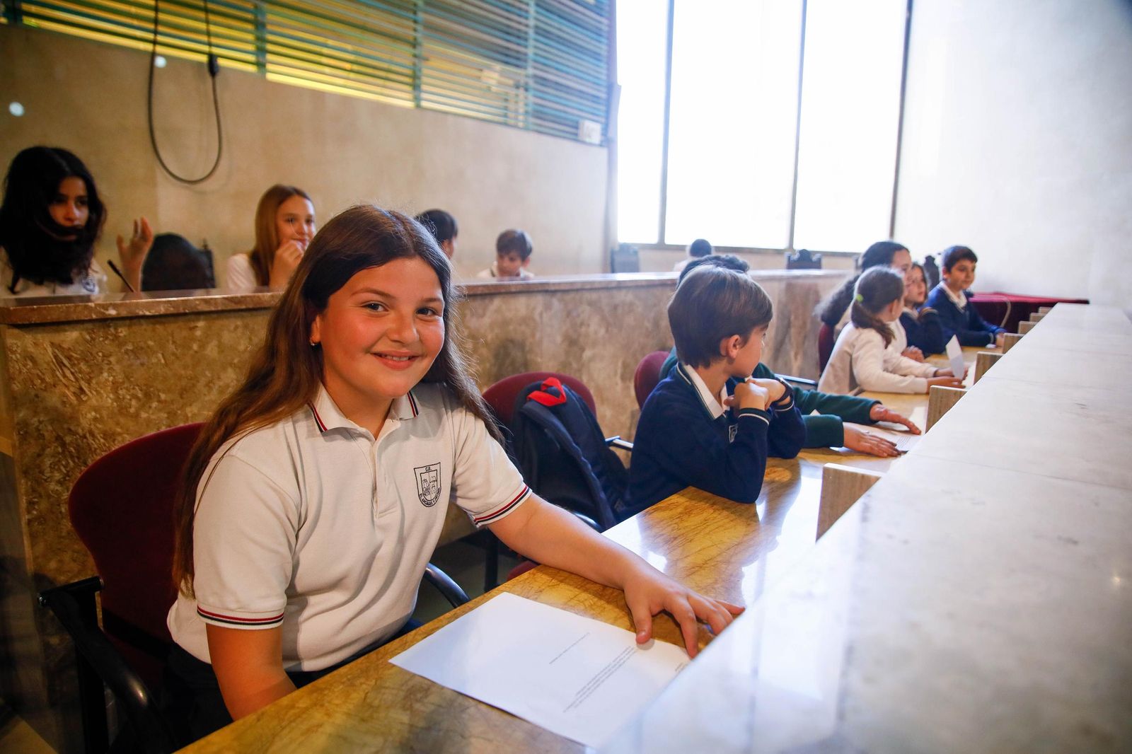 Visita al Ayuntamiento de Almería del colegio Virgen de Fátima, en imágenes