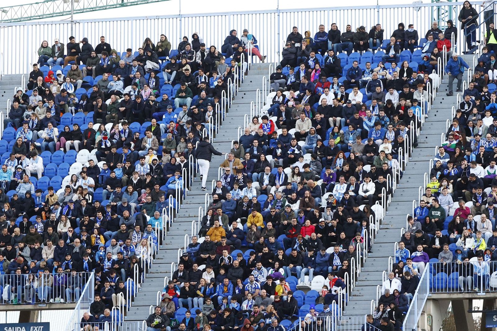Búscate en La Rosaleda durante el Málaga CF-Racing de Ferrol