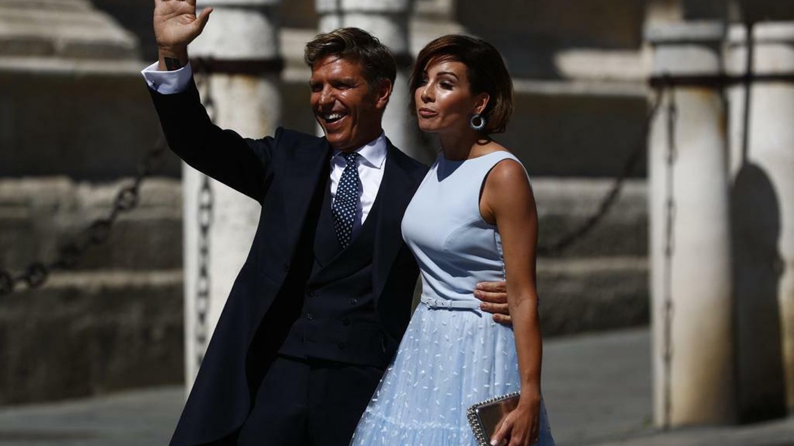 Manuel Díaz 'El Cordobés' y Virginia Troconis, con falda de tull.