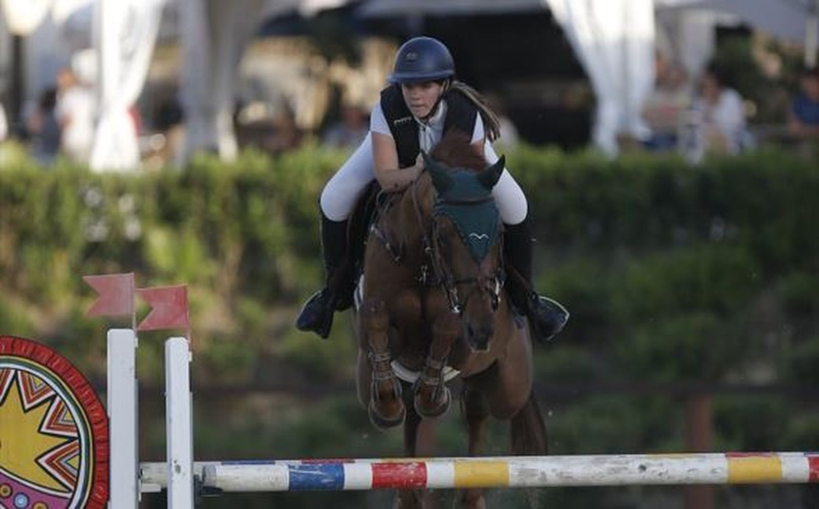 Una de las participantes, en un salto