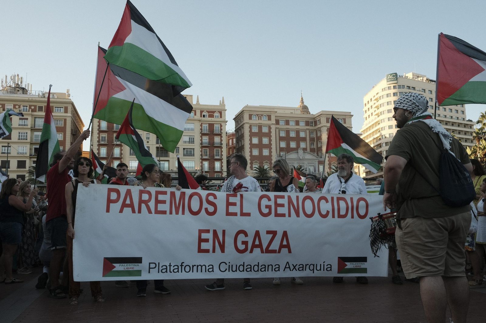 La manifestación por Gaza en Málaga, en fotos