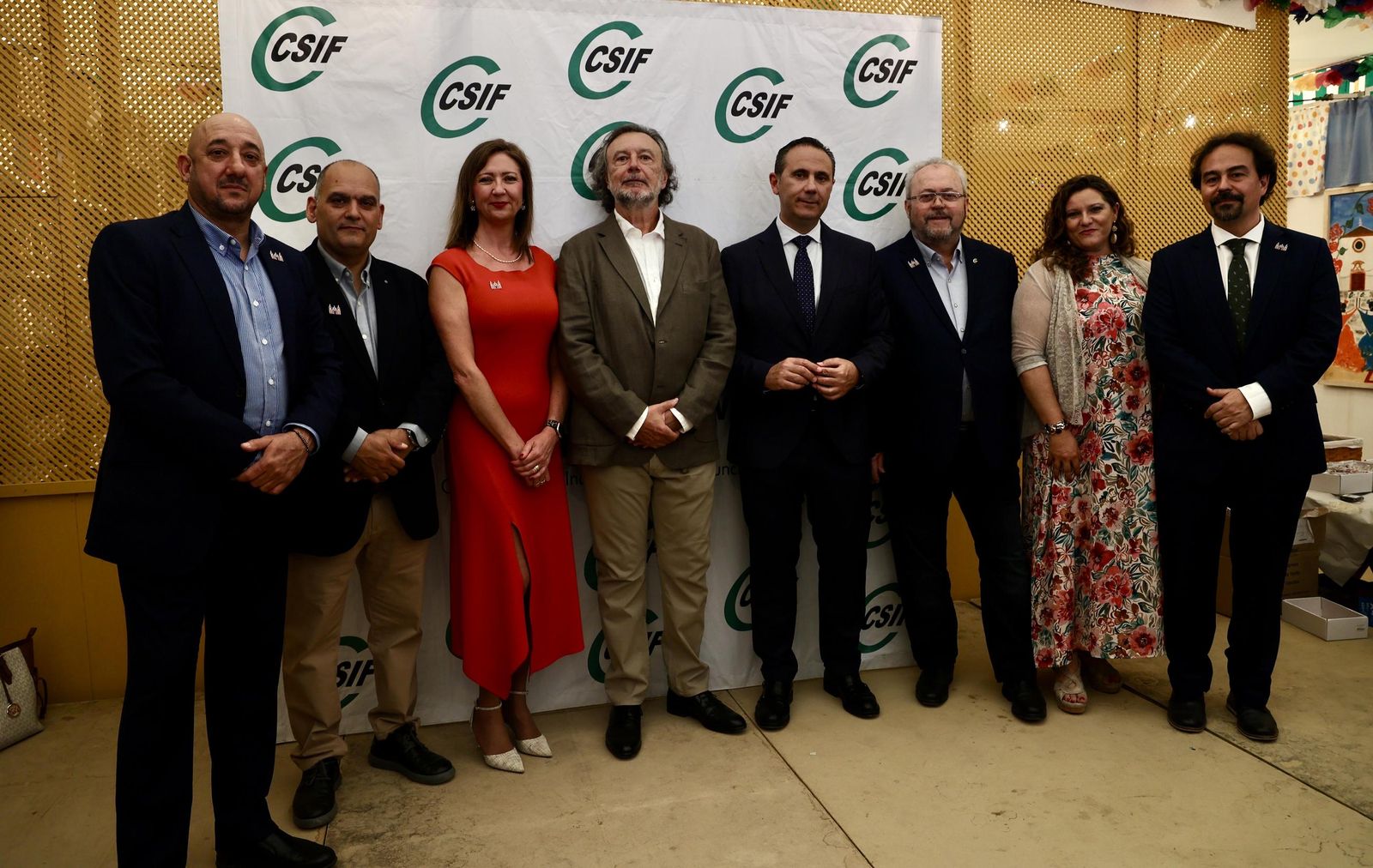 Recepción en la caseta del CSIF