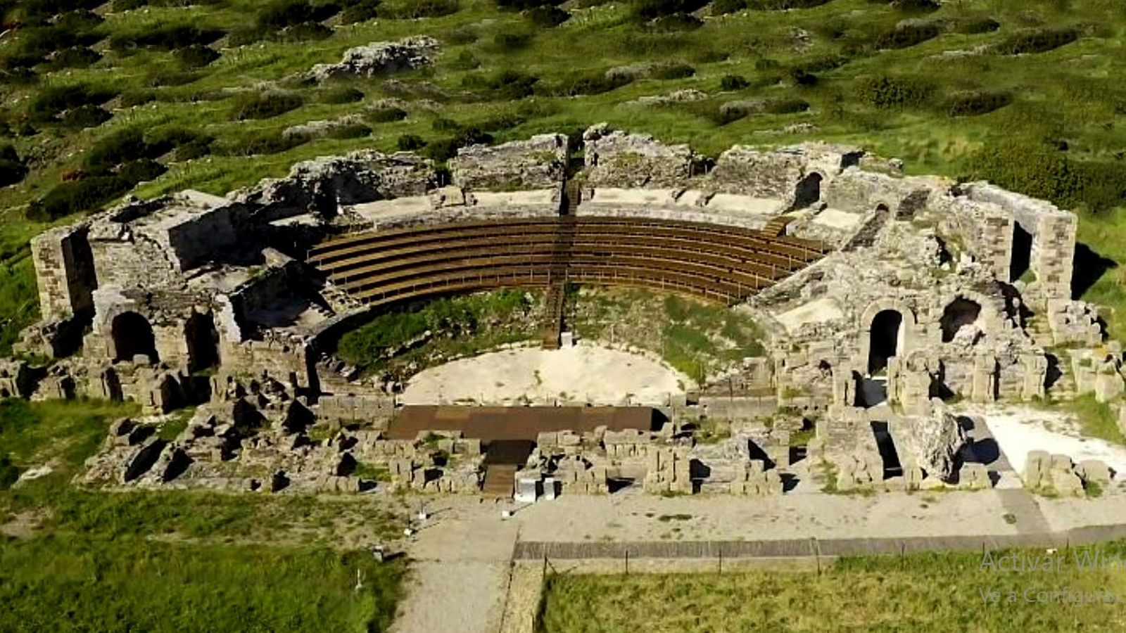 Fotografía aérea del teatro.