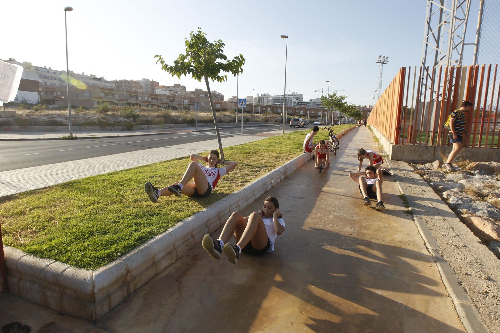 Entrenamiento del CD Atletas de Almería en el parque de Los Molinos