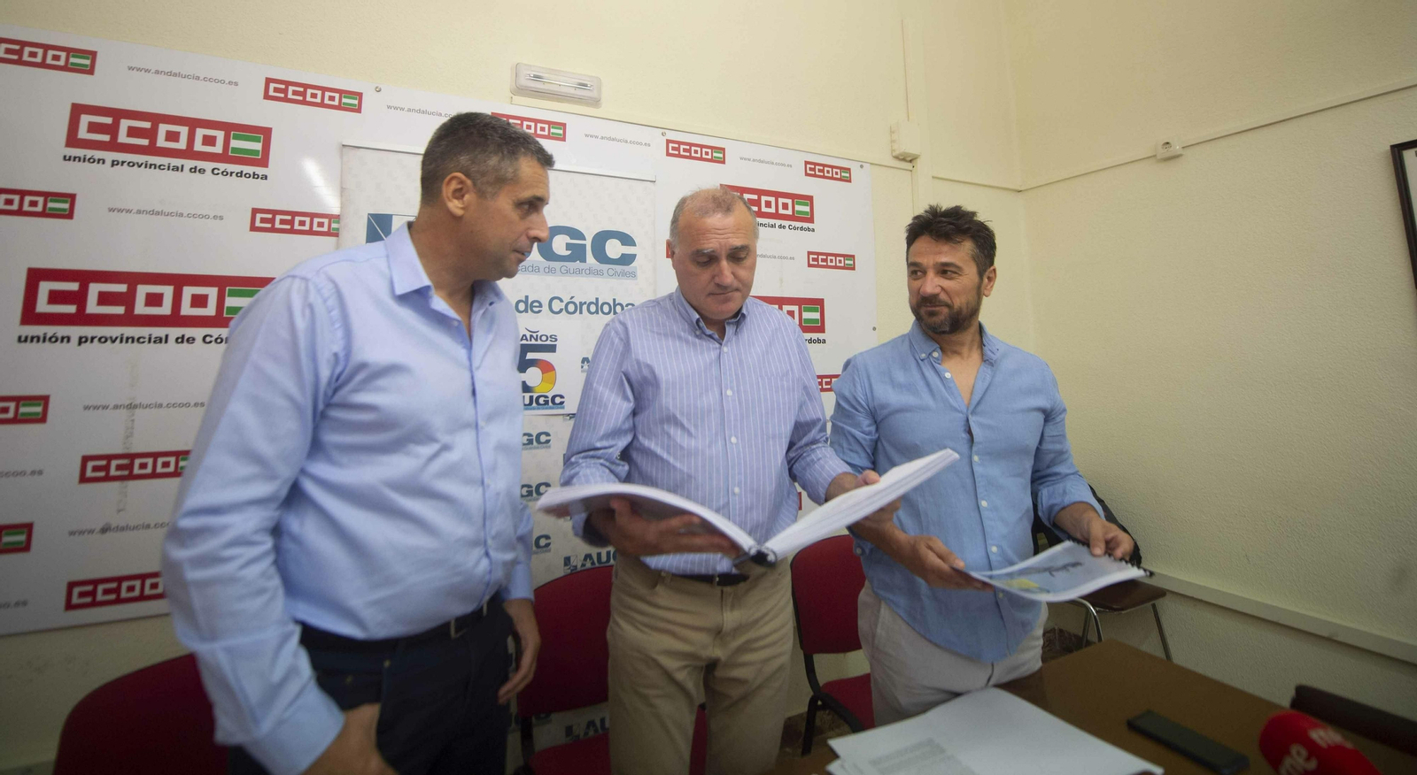 Rafael Sánchez, Alberto Moya y Juan Ostos.