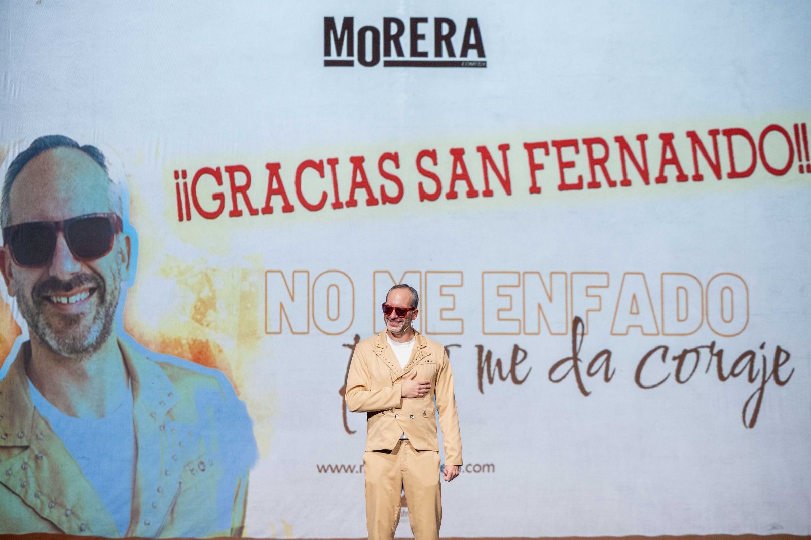 Manolo Morera, en el Teatro de las Cortes de San Fernando con su monólogo 'No me enfado pero me da coraje'
