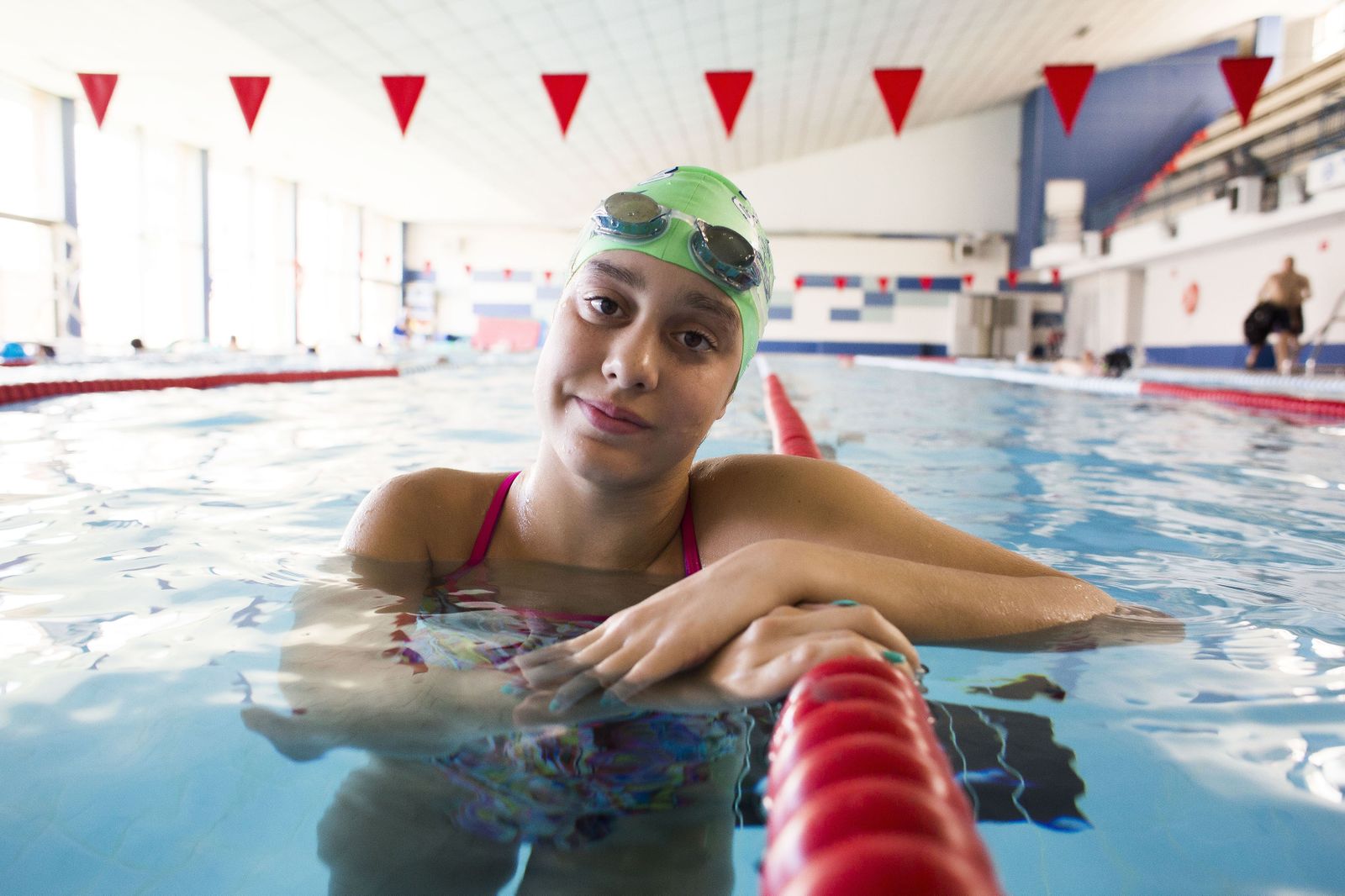 Alba Vázquez, en una imagen reciente en el polideportivo Andrés Estrada.