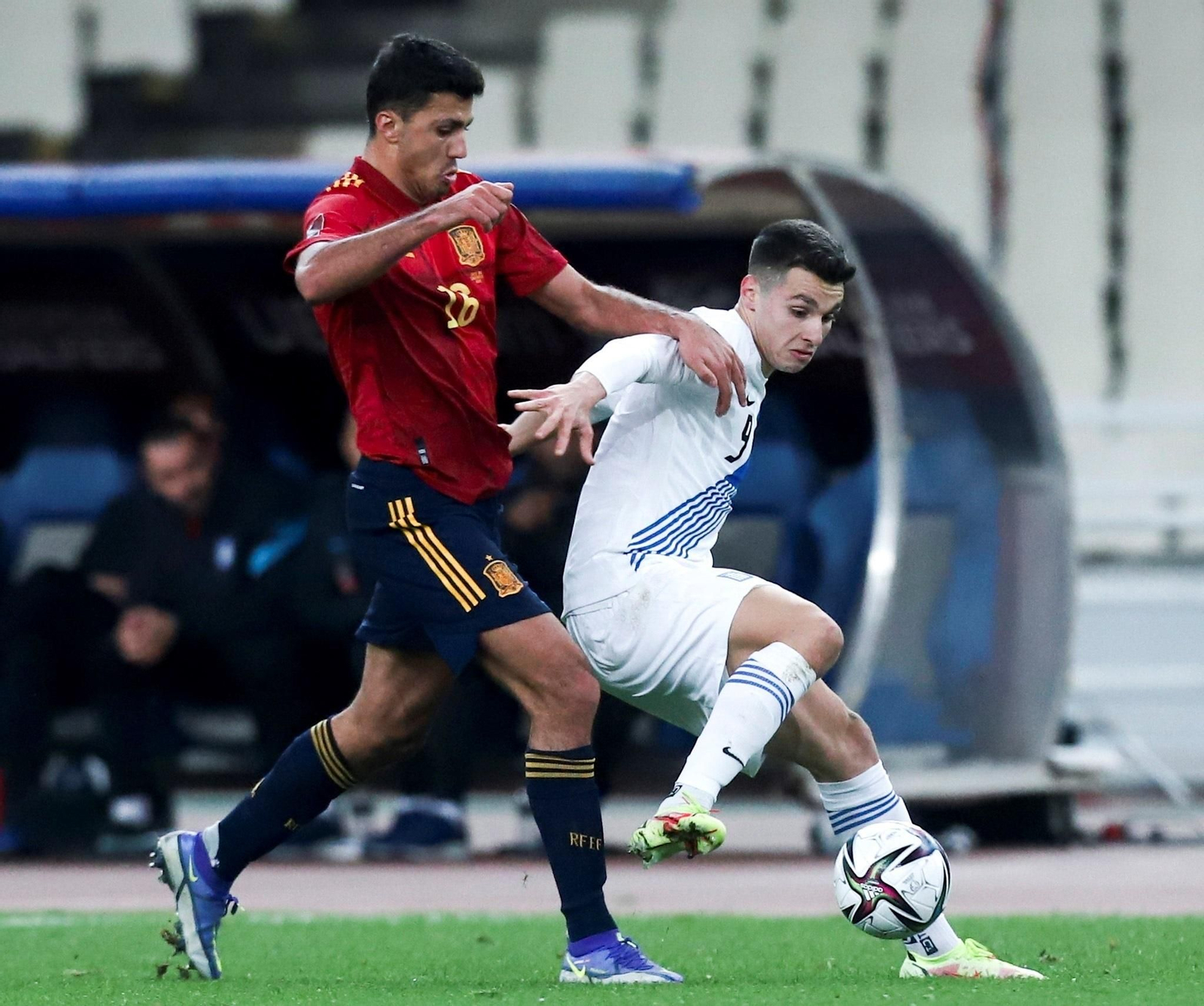 Las imágenes del Grecia-España de clasificación para el Mundial de Catar 2022