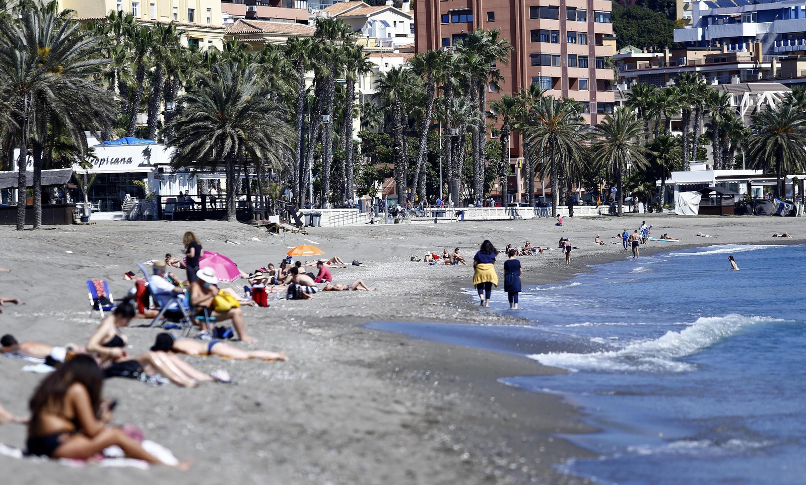 Playa de la La Malagueta, en Málaga