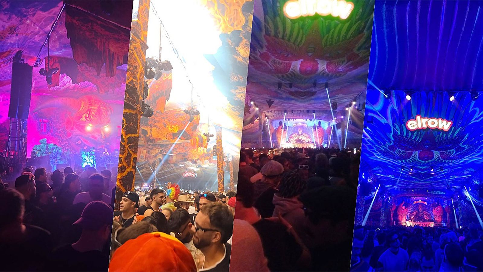 Distintas imágenes del festival Elrow.