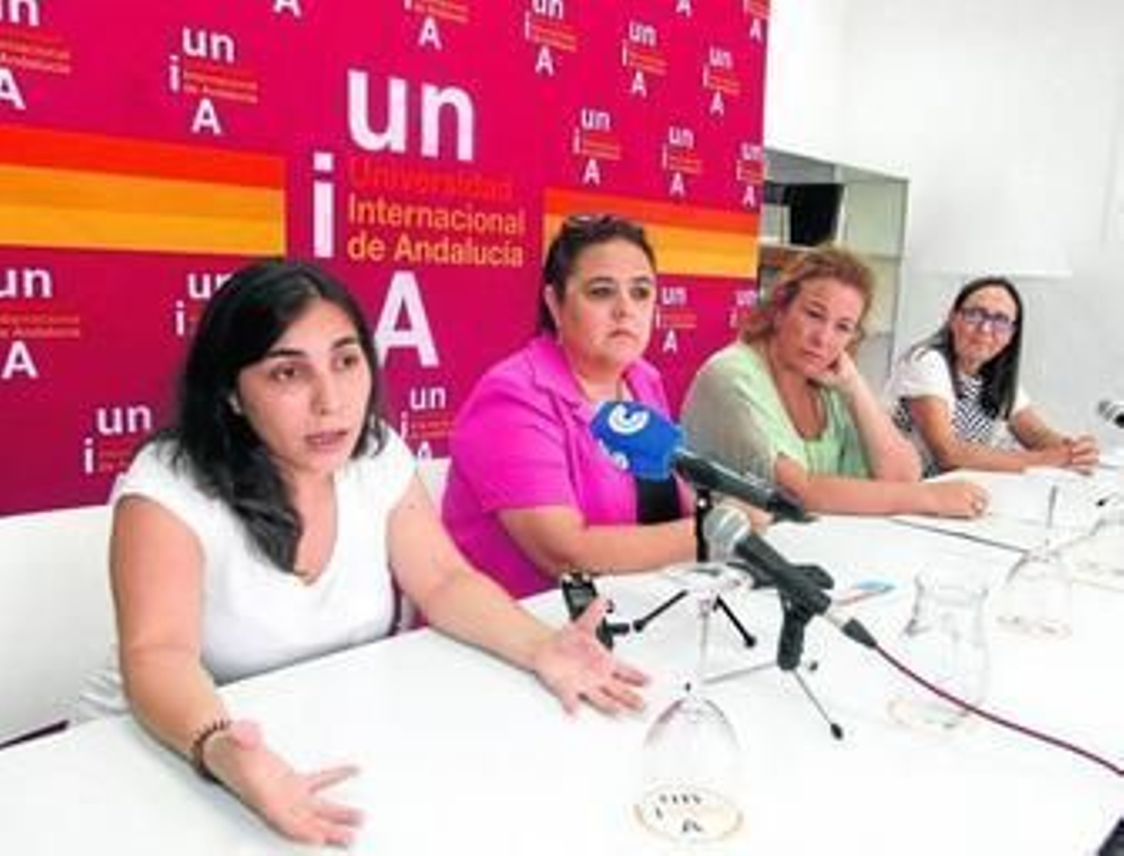 Zinnia Quirós Chacón, Estrella Gualda, Yolanda Pelayo y Mariluz Congosto, ayer durante la presentación del curso.