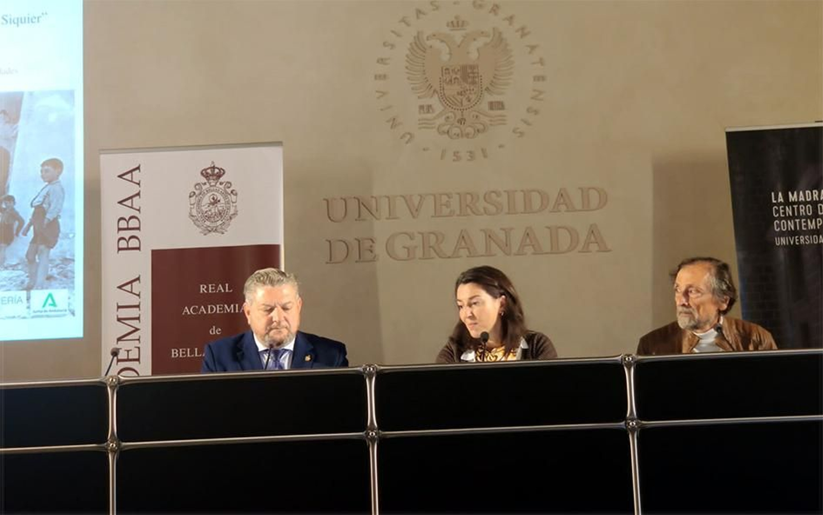 Diego Cruz con Orfilia Saiz y Antonio L. Martínez.