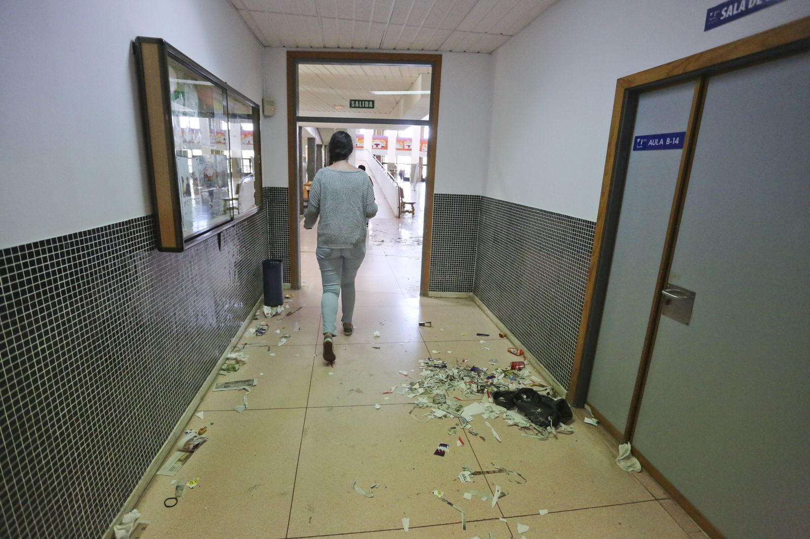 Así están las facultades de la UMA el segundo día de huelga de limpieza