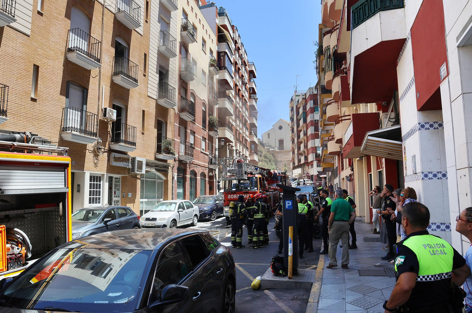 Imágenes del incendio ocurrido en la calle La Palma