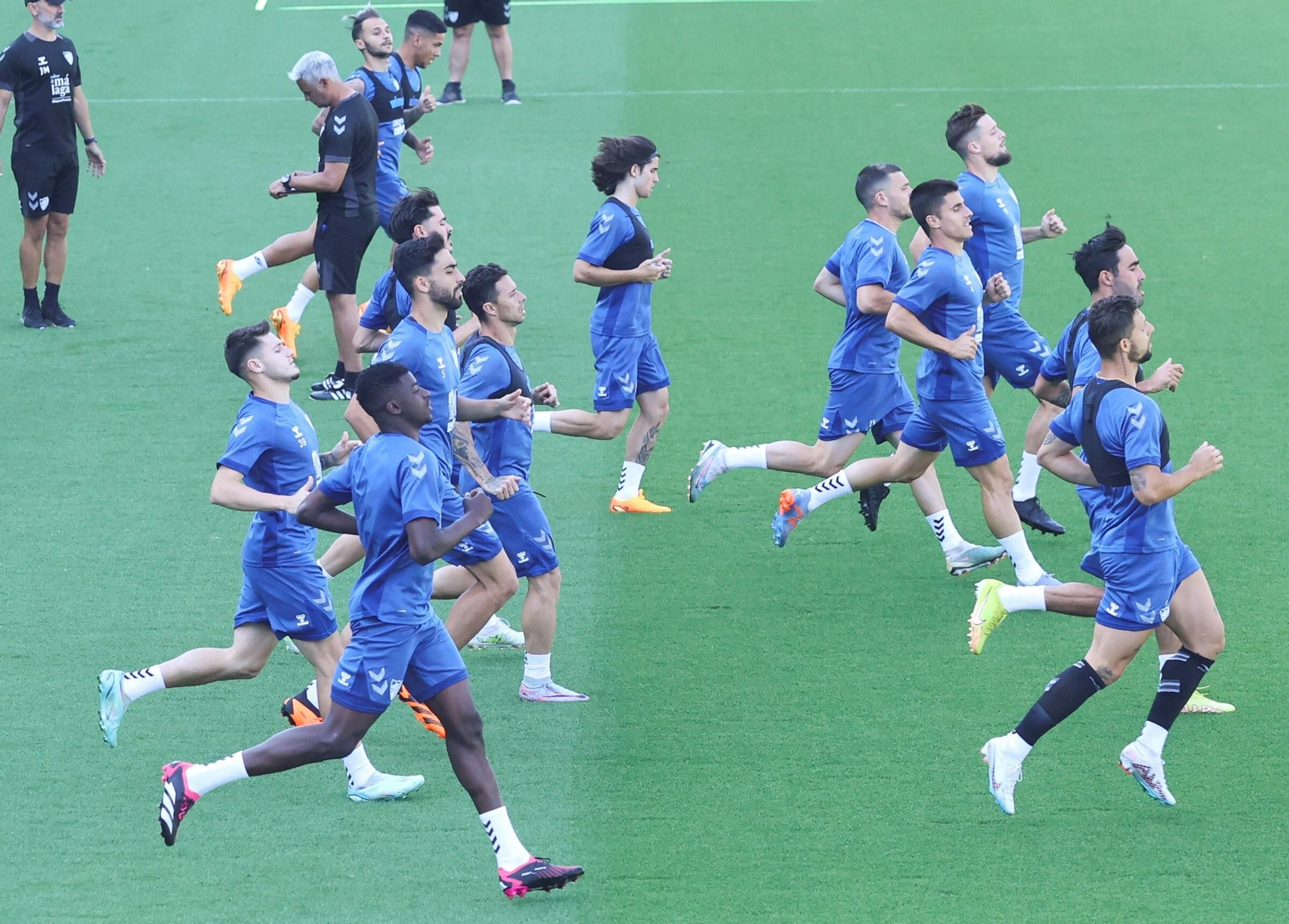 Las imágenes del entrenamiento del Málaga