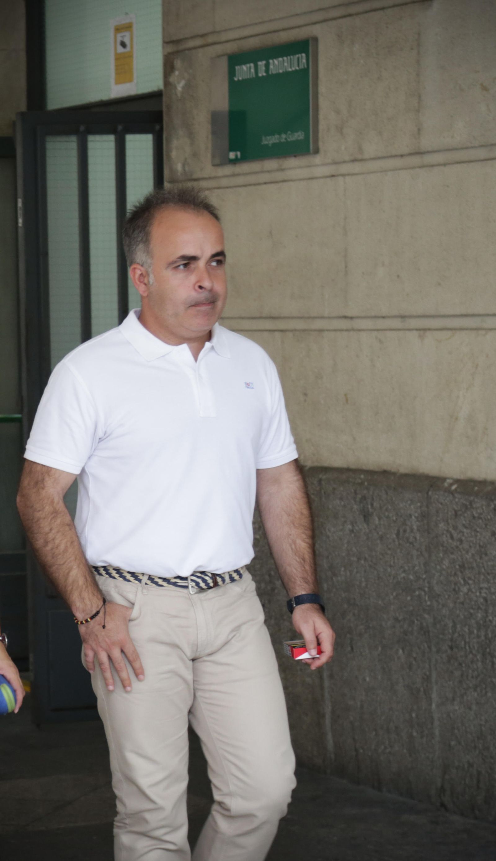 El teniente de alcalde de la Algaba, José Manuel Gutiérrez Retamino, cuando declaró en los juzgados.