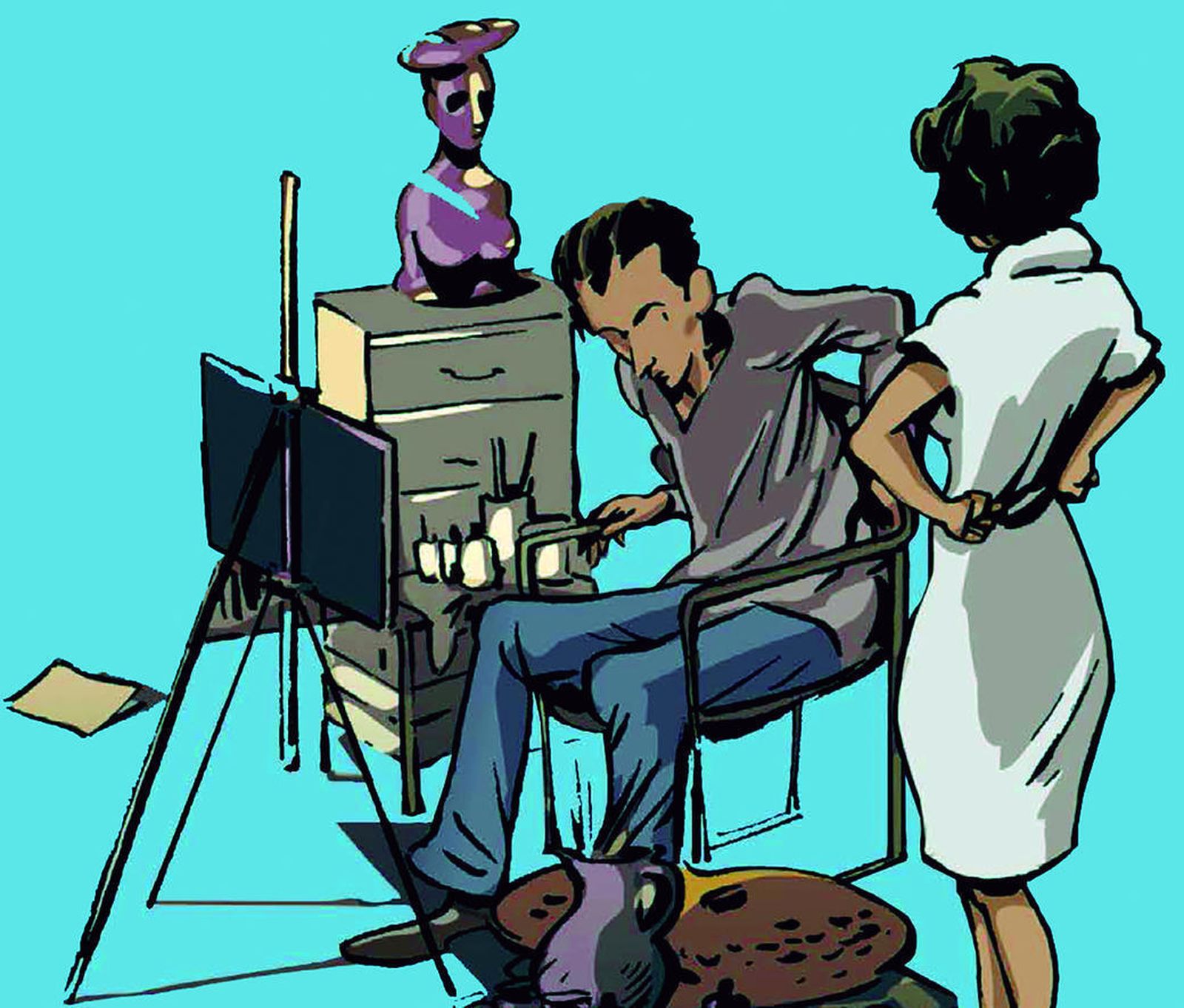 Salvador Dali con su musa, Gala.