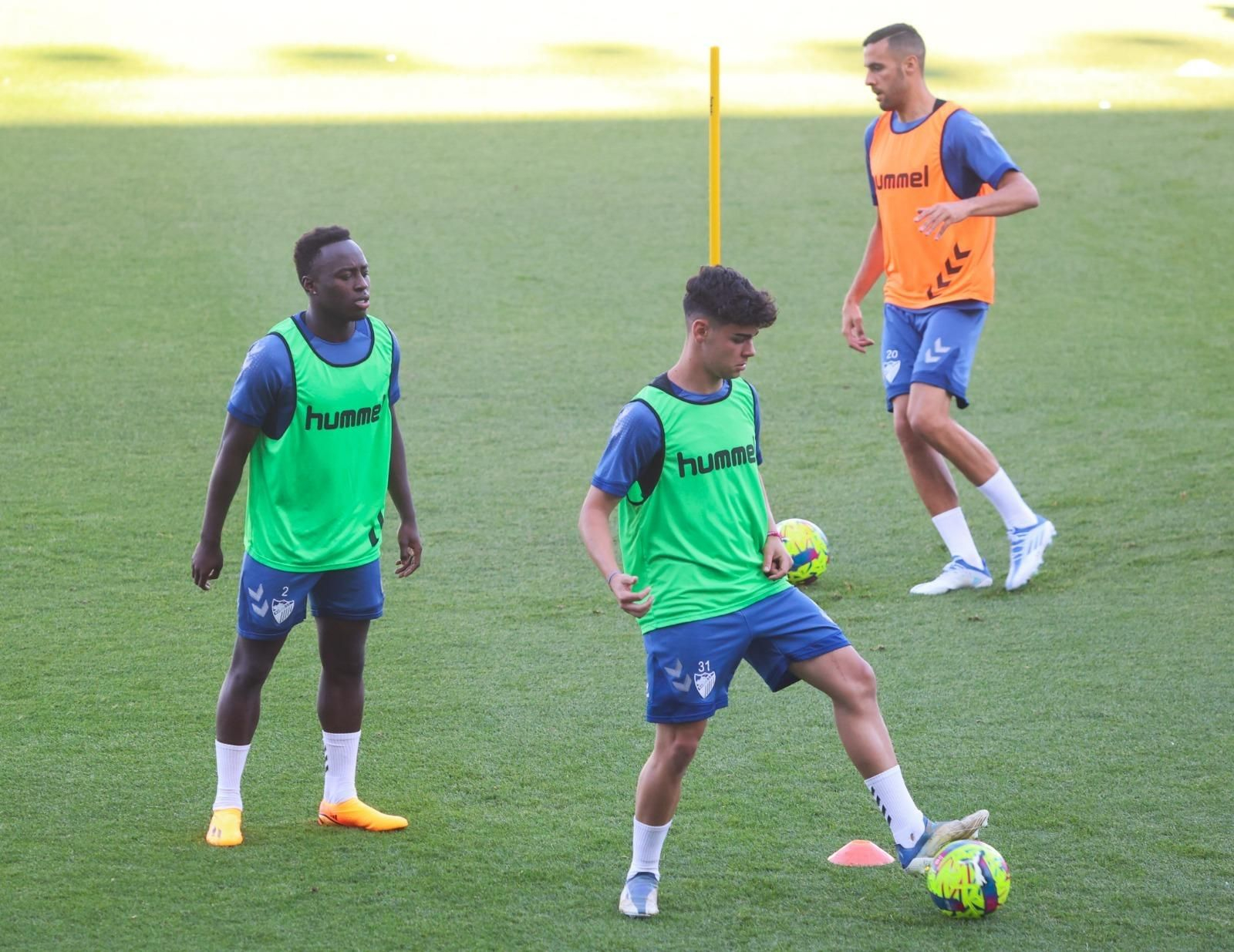 Primer entrenamiento de esta semana del Málaga, en fotos